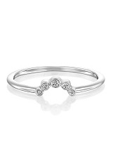 natural diamond band solid white gold baby ring